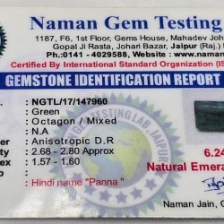 Zambian Panna – Certified Natural Emerald 